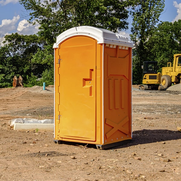 can i customize the exterior of the porta potties with my event logo or branding in De Soto